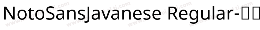NotoSansJavanese Regular字体转换